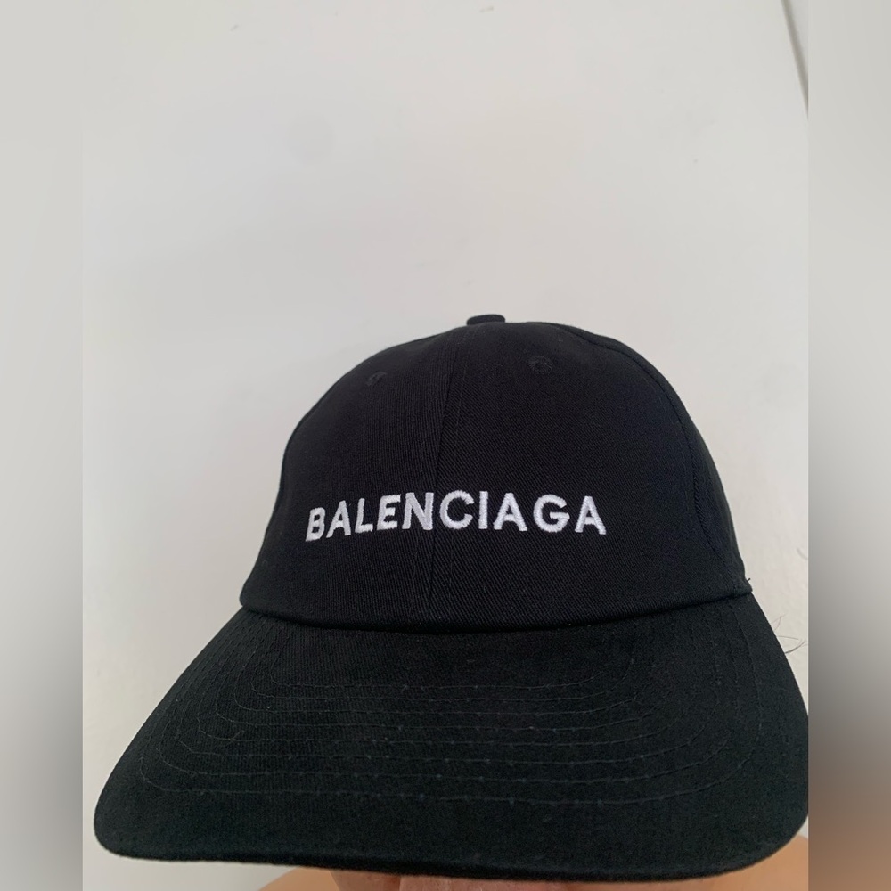 Balenciaga Black Cap with White Logo